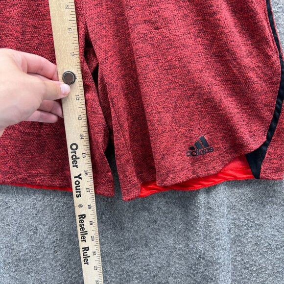 Adidas Shorts Mens Small Red Black Climalite Athletic Training Performance Lined - Picture 5 of 10